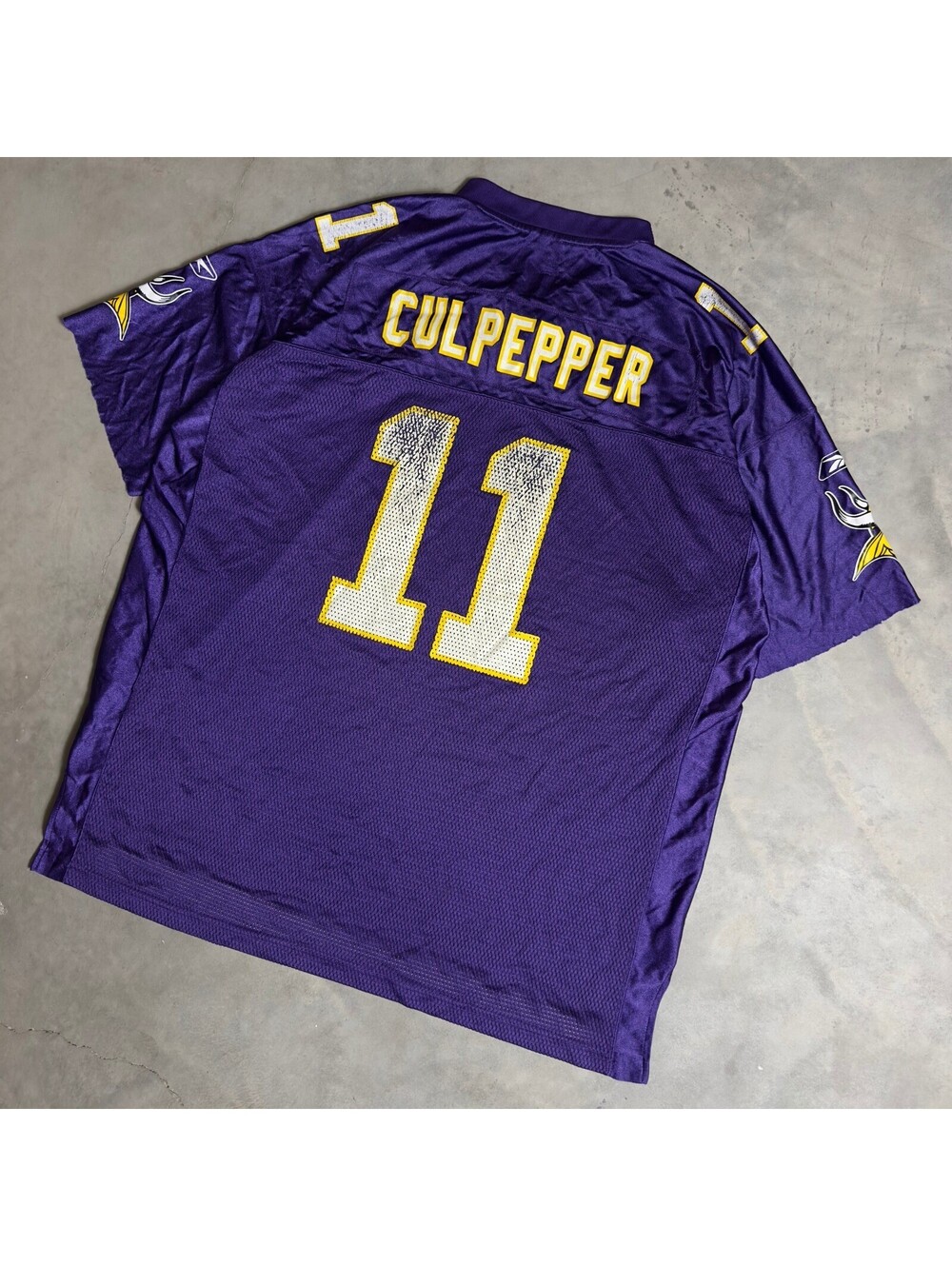 Vintage Reebok Vikings Culpepper Jersey Mens 2XL Purple Y2K